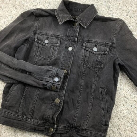 Lauren Jeans Co Ralph Lauren Denim Button Casual Jacket Women XS Brown Denim - Picture 5 of 9